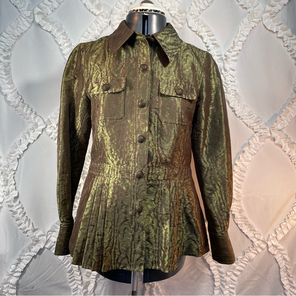Dana Buchman Green Iridescent Shirt